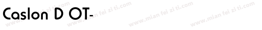 Caslon D OT字体转换